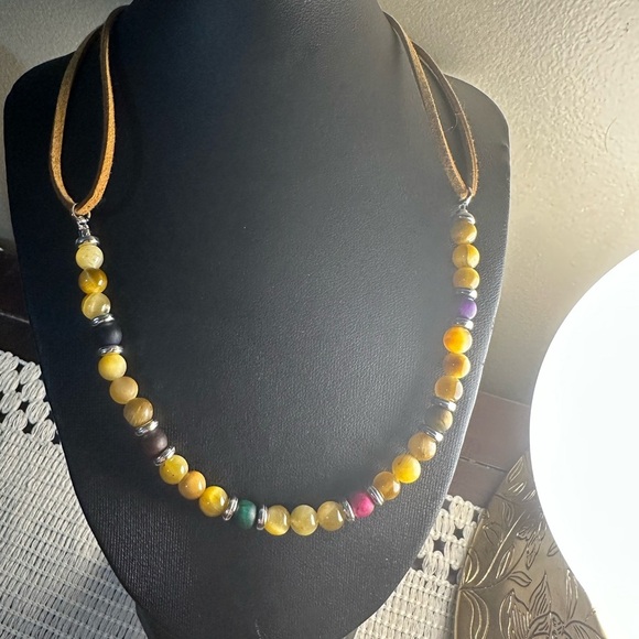 Handcrafted Bohemain Tiger Eye Choker/Necklace - Picture 1 of 5